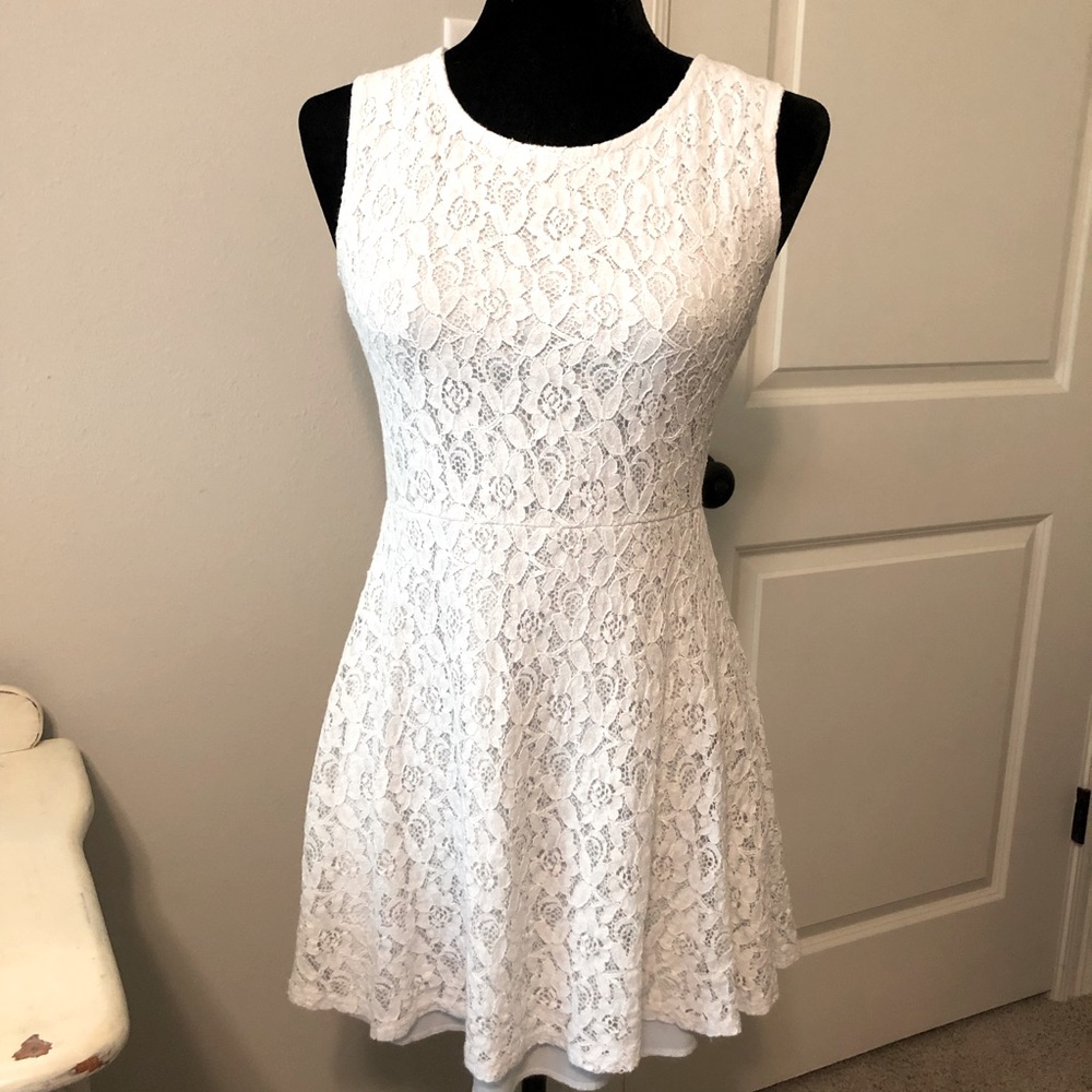 Tea N Rose White Lace Dress